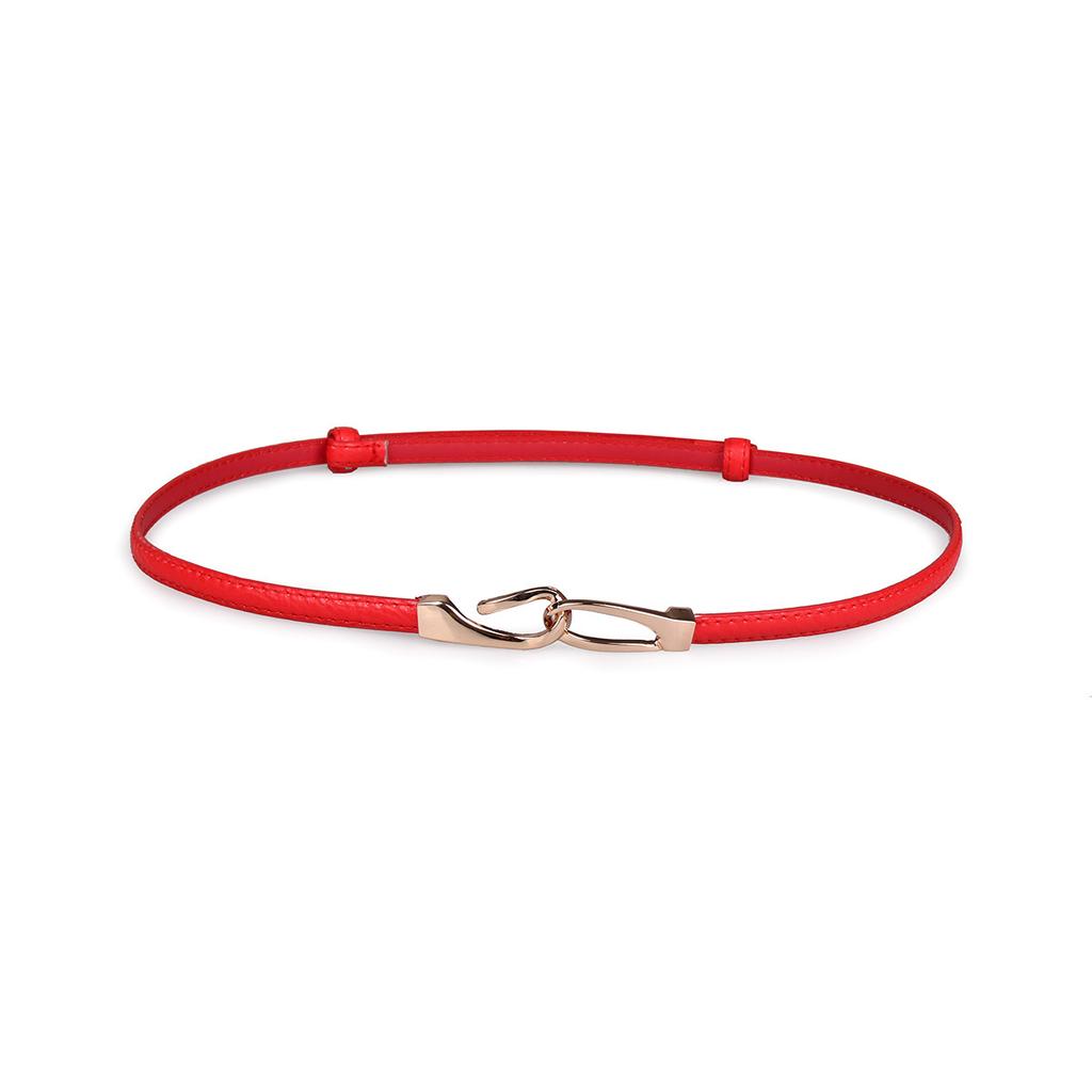 Новый Регулируемый Женский Пояс с Круглой Пряжкой, Тонкий Пояс, Милое Платье, Пряжка для Пояса, Универсальная Пряжка-Крючок