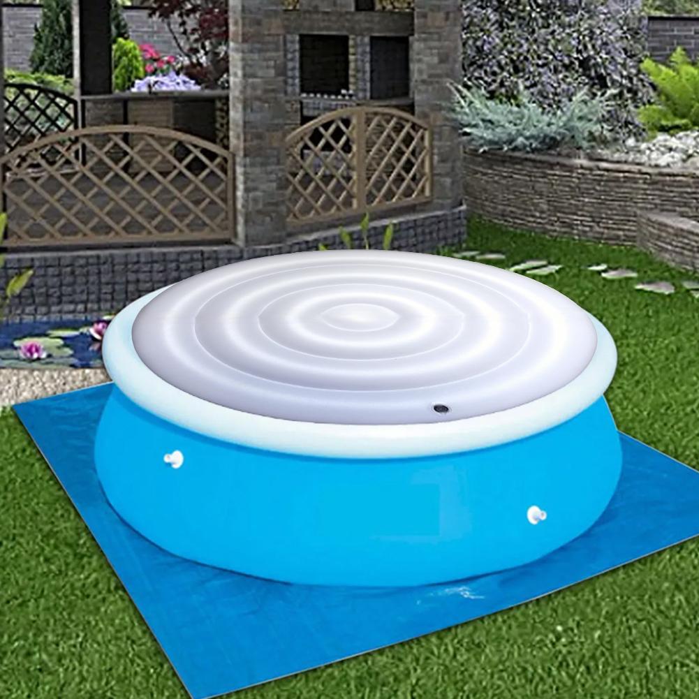 Надувной чехол для уличного джакузи, складной, круглый, для бассейна, пылезащитный, теплоизоляционный, энергосберегающий, защита от протечек