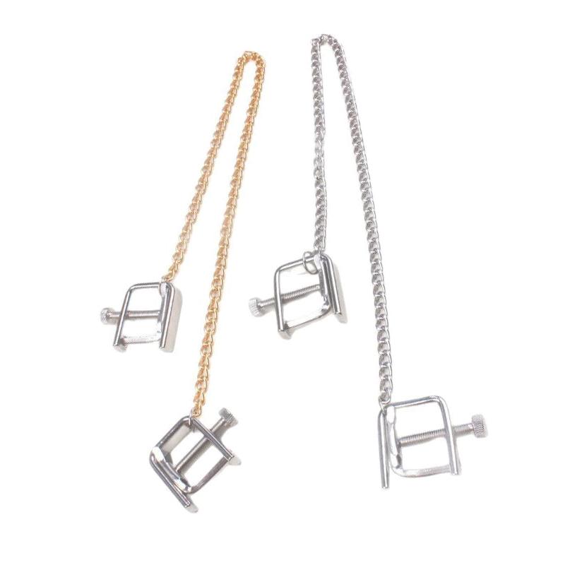 Регулируемые металлические цепочки для сосков Экстремальный фетиш Раб Зажим для сосков Секс-товары Для взрослых Секс-игры Инструменты Эротические продукты