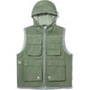 Li Ning Outdoor Series Loose Fit Hooded Zip Sleeveless Vest Unisex Vests Army-Green AMDU087-2