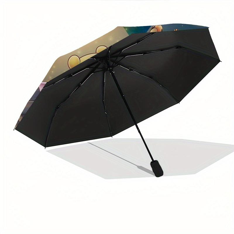 1 Auto Open Winnie the Pooh, Tigger Themed Colorful 8-rib Portable Umbrella for Men and Women, A Compact Commuting Companion Suitable for Da
