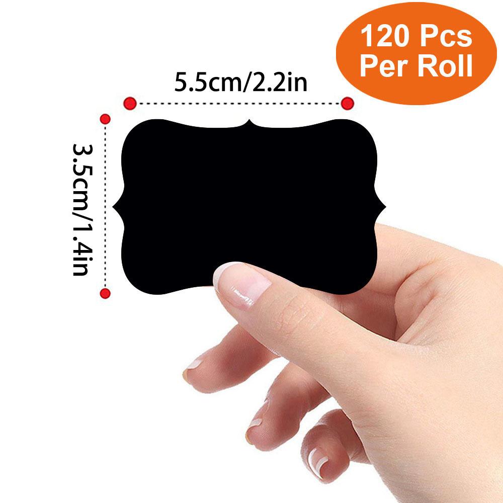 120Pcs/Roll  Roll Up Removable Blackboard Stickers, Easy To Cut Without Leaving Marks, Home Label, Kitchen Classification Label, Supplies