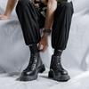 Модные черные мужские ботинки на толстой подошве Модные и универсальные стили дизайна Повседневная обувь для мотоциклистов Модная деловая обувь для вечеринок Популярно