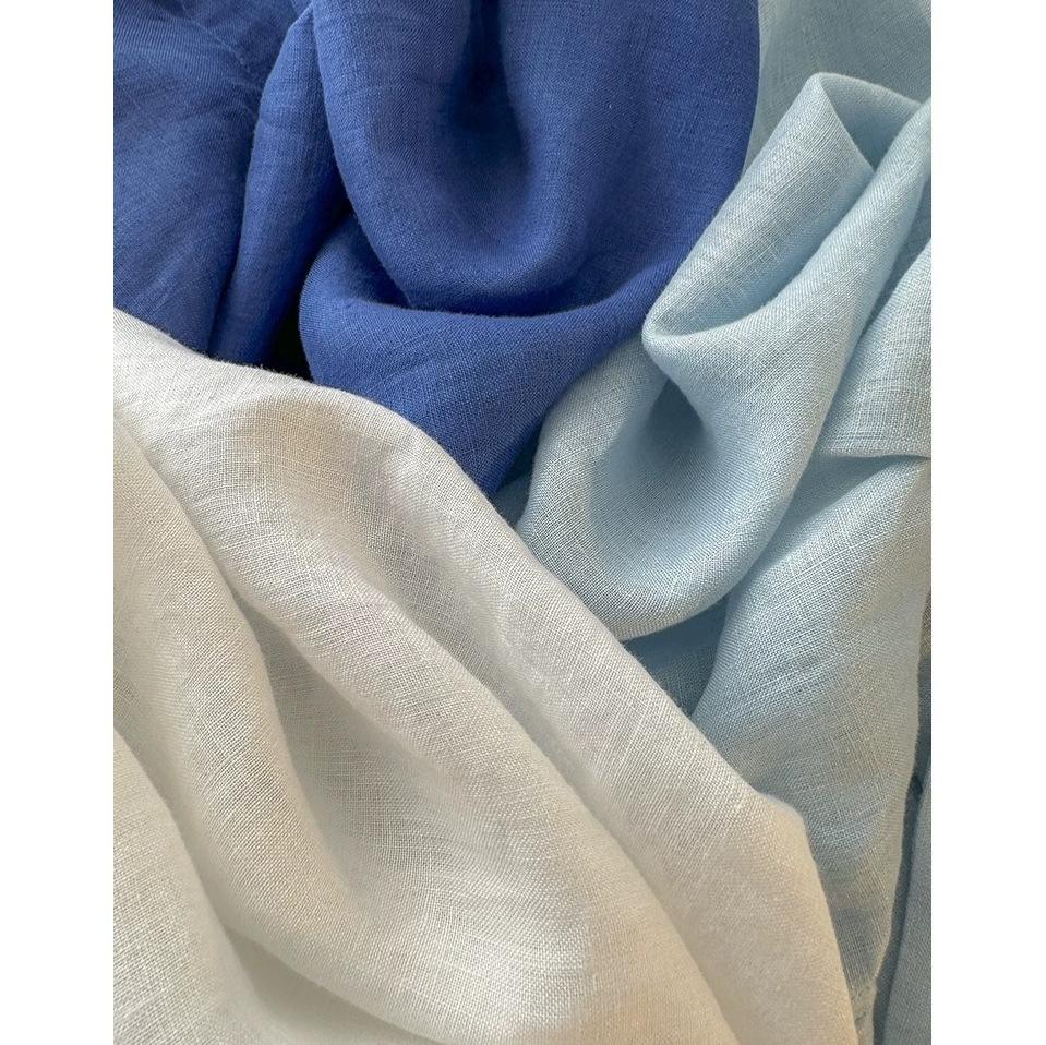 111 linen! 1996 +! Plant dye simple temperament basic solid color loose long-sleeved shirt top women's spring