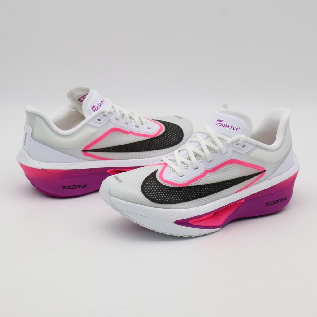 FN8454-101 Nike Zoom Fly 6 Белый Яркий Виноград Гипер Розовый Черный (Мужской)