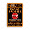 Vintage No Trespassing Metal Tin Sign Retro Dog On Premises Metal Signs for Man Cave Farm Garden Home Wall Decor Plaque