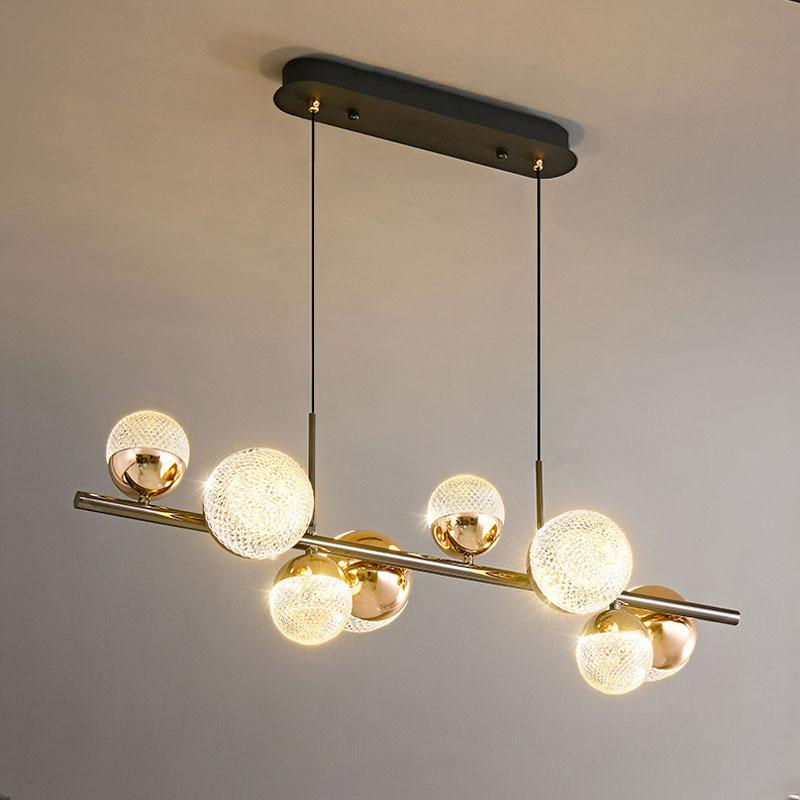 Nordic Restaurants Light Luxury Chandeliers Three Color Dimming Creative Lighting Fixtures Bar Dining Table Pendant Lights
