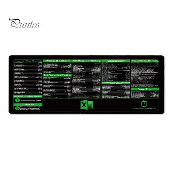 30x80 см большой компьютерный коврик для мыши портативный водонепроницаемый офисный Power Point Excel Word сочетания клавиш настольный коврик нескользящий резиновый настольный коврик для мыши ПК