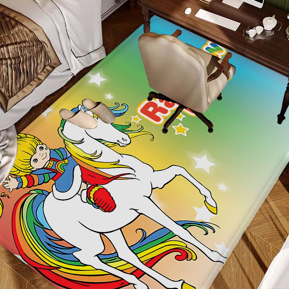 Ковер для коридора Rainbow Brite Аниме Нескользящий коврик для прачечной Декор для прачечной Балкон Детская гостиная Прикроватные коврики