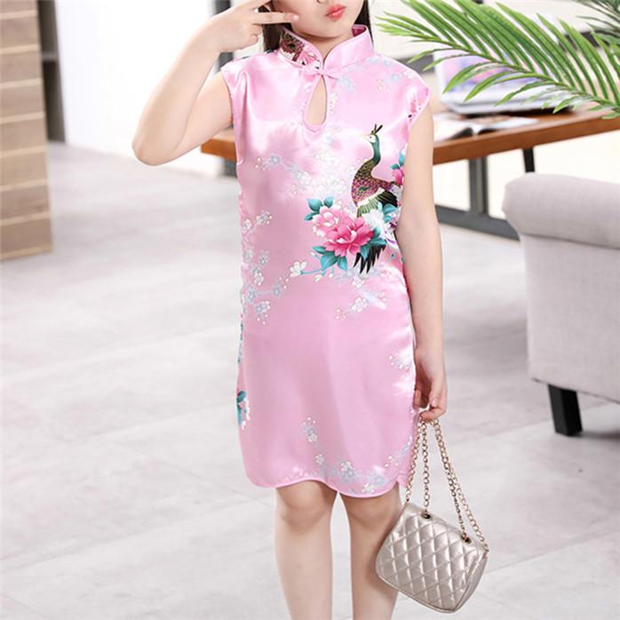 Летние детские костюмы Cheongsam Детские костюмы в китайском стиле