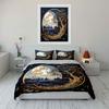 "Moonlit Forest Artistic Home Decor" Bedding Set with 1 Duvet Cover 2 Pillowcases Single Double King Queen, Gift