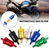 Motorcycle Oil and Gas Fuel Filter Aluminum Gasoline Cleaner Reusable Cleanable Fuel Filter For Motocross ATV Quad