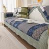 Подушка для дивана из хлопка Four Seasons Universal Splicing Pastoral Style Couch Подушка для дивана Трехцветная деревянная кромка для ушей Нескользящий чехол для дивана