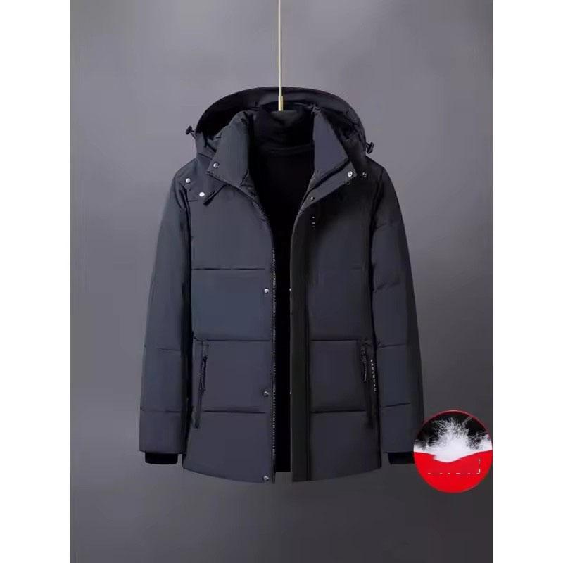 Men Hooded Casual Puffer Jackets Winter Man White Duck Down Coats Quality Male Outdoor Windproof Thicker Warm Parkas
