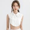 White Hollow Out Lapel Fake Collars for Women Shirt Detachable Collars Neckwear Decorative Female Korean Fake Collar