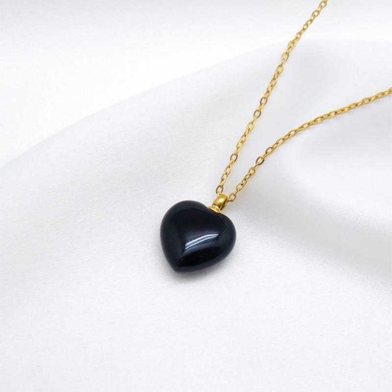 12 мм кулон Love Simple Peach Heart высококачественное ожерелье из натурального камня для женщин на лето