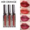 HER ORANGE Clear Dew Color Mirror Light Lip Glaze Mirror Water Light Lasting Moisturizing Into Film Female