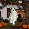 Hanging Spooky Ghost for Halloween Outdoor Decoration, Cute Flying Satin White Decoration With Best Materials Home, Tree, Porch, Patio, Lawn, Garden,