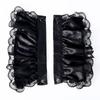 G5AE Victorian Colonial Jabot Set Ruffled Lace Necktie Collar with Wrist Cuffs Set
