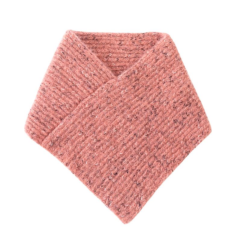 1 шт. модный кашемировый вязаный треугольный шарф с поддельным воротником зимний теплый мягкий ветрозащитный однотонный