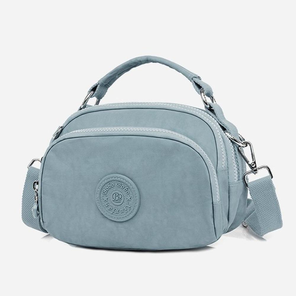 Nylon Multi Pocket Shoulder Bag Large Capacity Small Square Bag Mobile Phone Bag Travel
