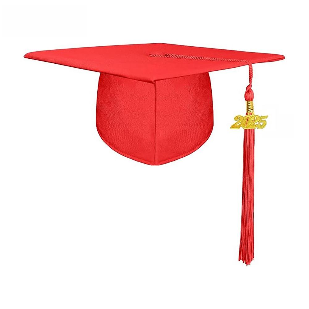 Doctor 2025 Graduation Cap Master Trencher Cap Durable Academic Hat with Tassels Graduation Season