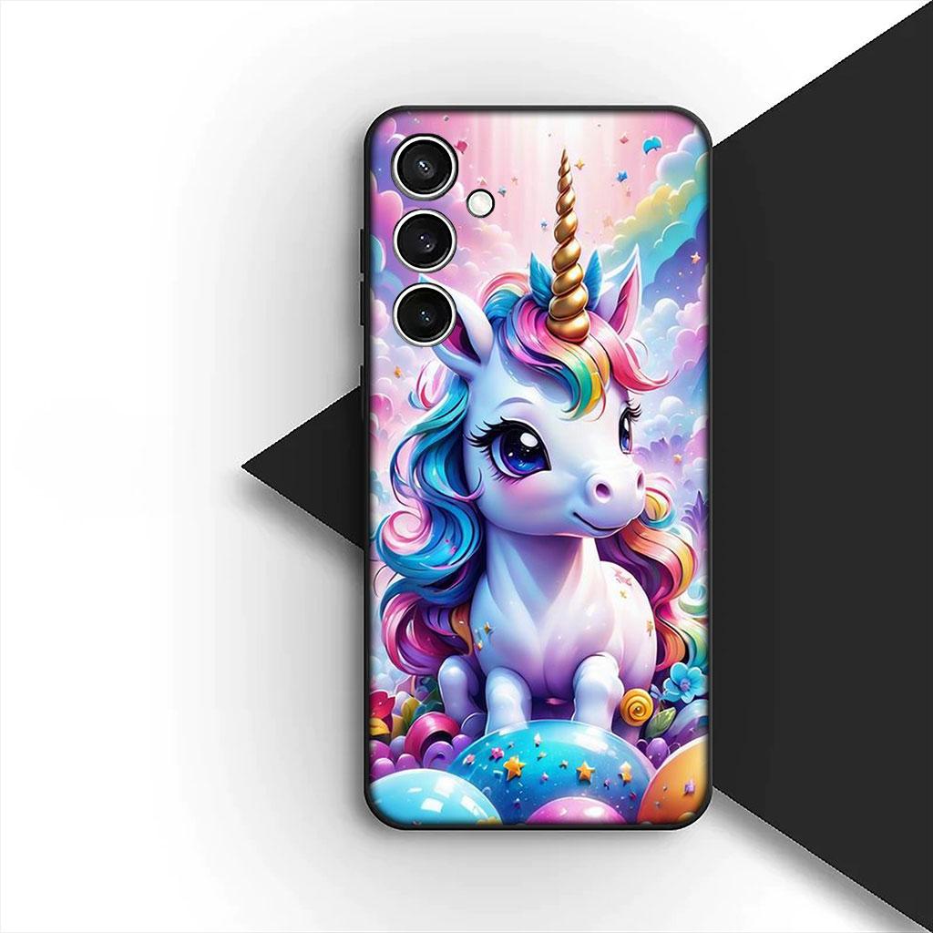 Comics Unicorn Horse Rainbow Silicone Phone Cover for Apple iPhone 17 Air 12 13 Pro Max Mini ProMax 7 + 8 Plus Soft Case