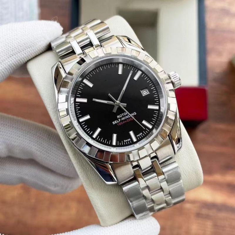 TUD Classic M22010 Men's Automatic Steel Watch with Serrated Bezel & Diamond Inlaid Plaid.