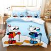Аниме Cuphead Mugman Комплект постельного белья для мальчиков и девочек Twin Queen Size Пододеяльник Наволочка Кровать Дети Взрослые Мода Домашний текстиль Текстиль