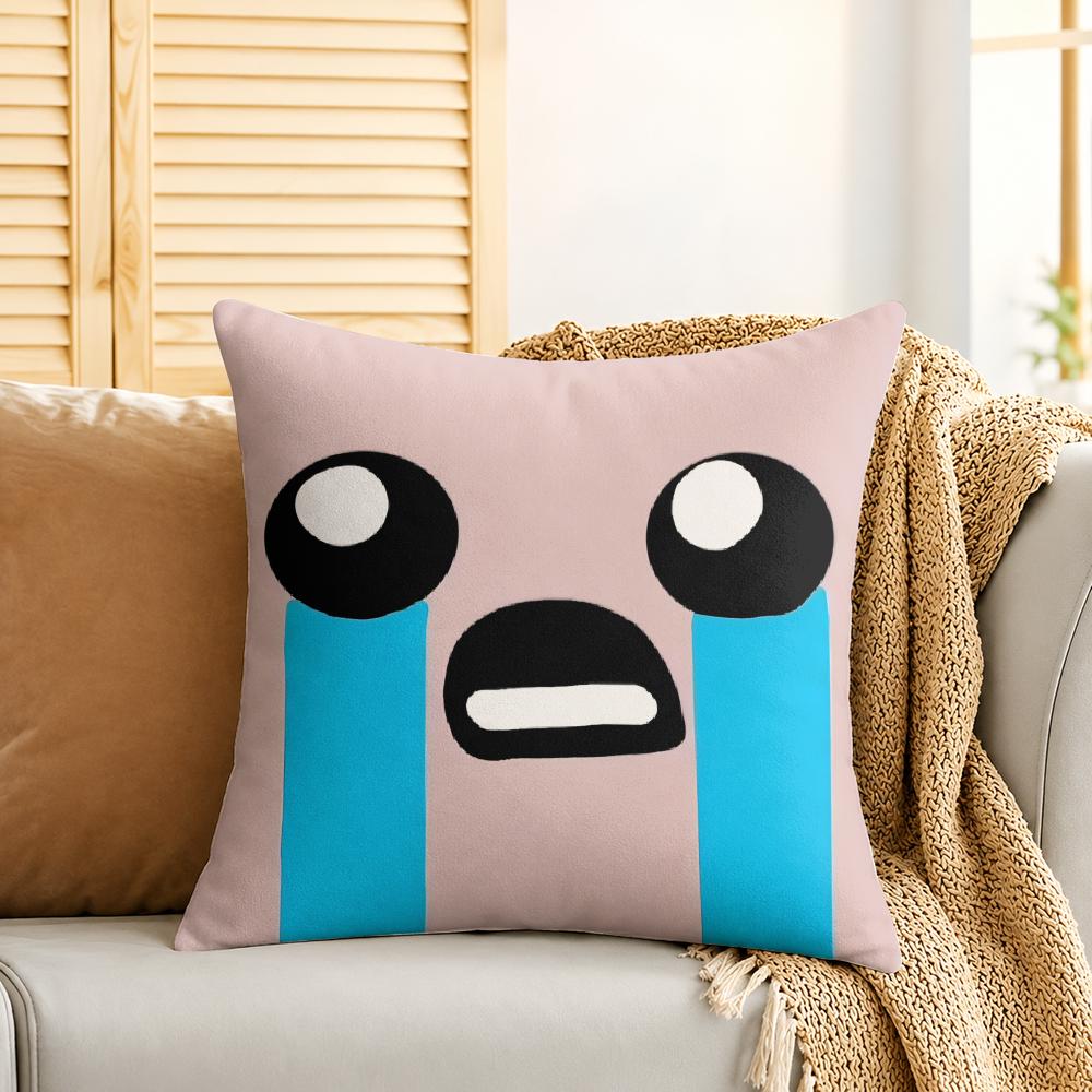 Game The BBinding Of Isaac Cushion Cover Silky Short Plush Invisible Zipper Dustproof Sofa Pillow Case For Home Decor