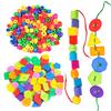 Threading Block Toys Plastic Bead String Bundle Storage Bag Developmental Toys Children Birthday Gift Early Education TMZ