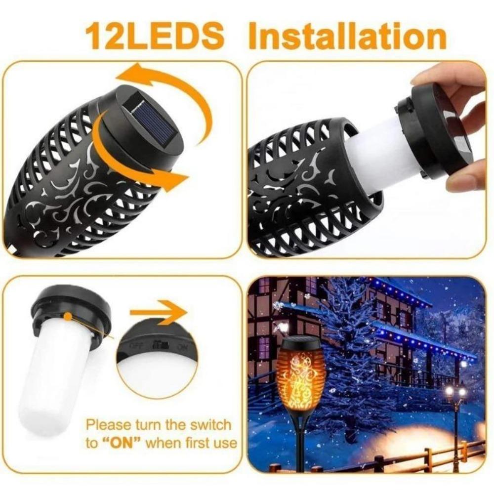 Светодиодный солнечный фонарь-имитатор Водонепроницаемый светильник для украшения сада, дорожки на лужайке, двора, ландшафтные светильники, напольная лампа