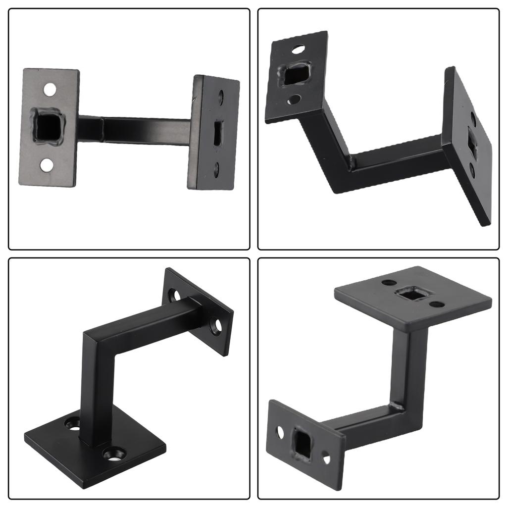 Stair Handrail Bracket Bannister Wall Support Black Hand Rail Balustrade  Support Household Mounting Staircase Bracket Accessori