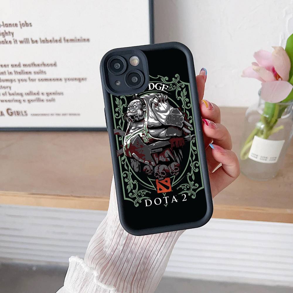 Игра D-Dota 2 Для IPhone 17 Pro Max 16 15 14 13 12 11 Plus Черный Мягкий Чехол для Телефона