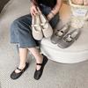 Compilation Hollow Breathable Word Belt Versatile Casual Single Shoes Women's 2025 New Summer Fashion Flat Mary Jane Shoes