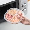 4 Сетки Холодильник Коробка для хранения мяса и продуктов для сохранения свежести Пищевой органайзер для замороженных продуктов Контейнер с перегородками Кухонная организация