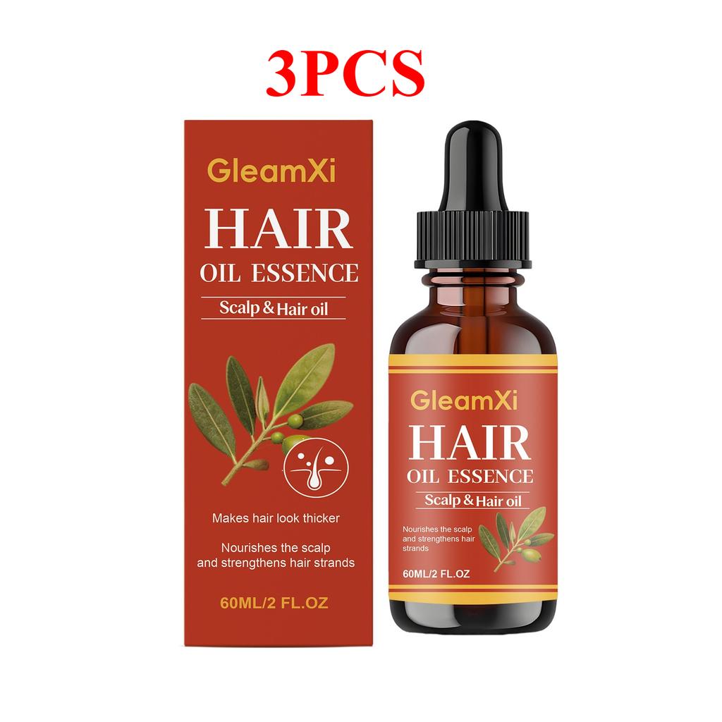 Scalp & Hair Oil Essence, Gentle Nourishing Hair Growth Oil for Soft, Shiny, Hydrated Hair, 60ml