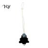 Felt Curtain Buckles for Holiday Christmas Tree Tieback with Snowflake Pearl Decor, Fabric Xmas Winter Seasonal Window Decor Drape Holder, Adjustable