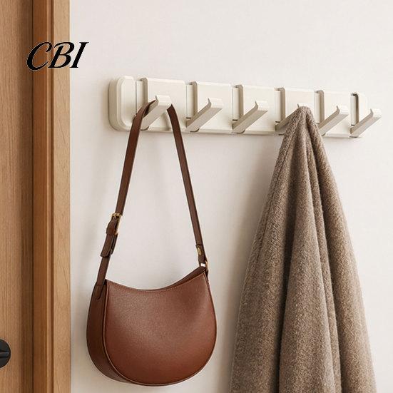 Over Door Hook Rack The Hanger Hooks, Foldable No Drilling Adhesive Coat Rack, Space Saving Hooks Organizer, for Coats Bags Towels Scarves Keys Self