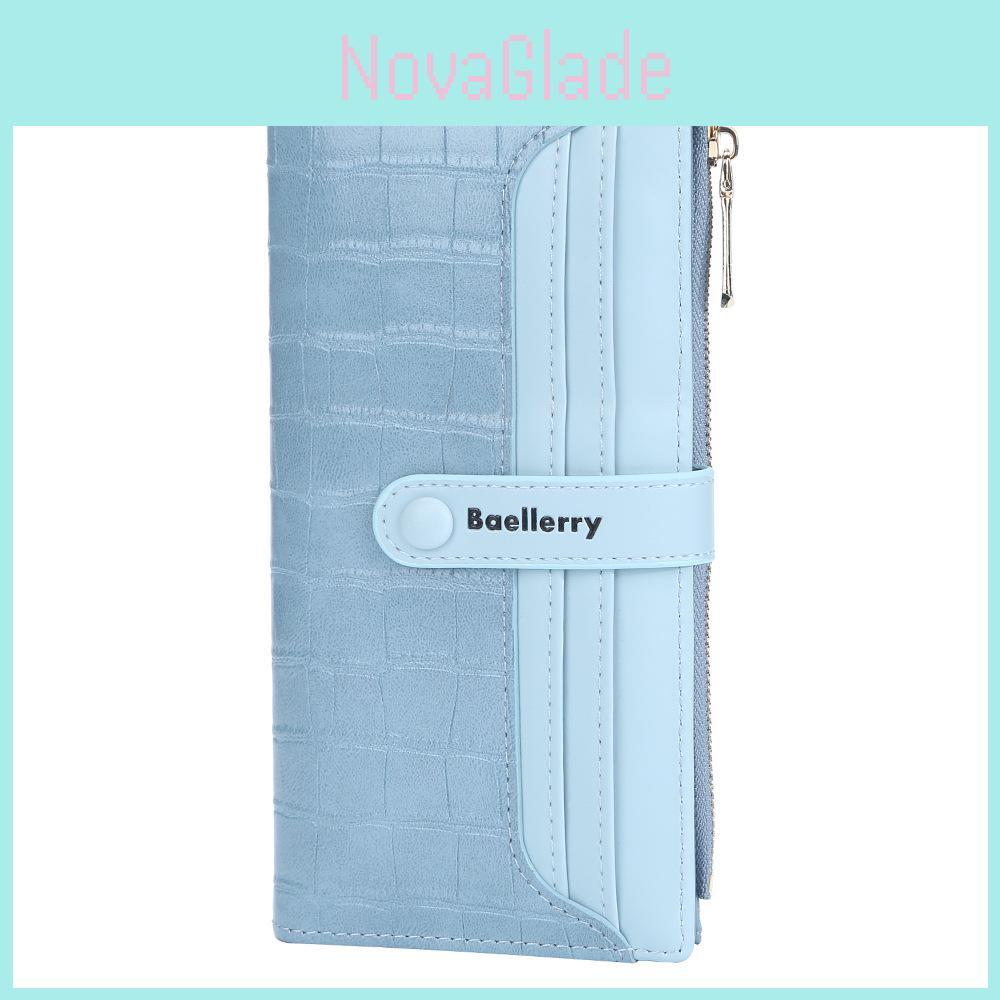 Baellerry Korean Style Ladies Card Holder Long Wallet With Breathable Pu Fabric For Daily Fashion