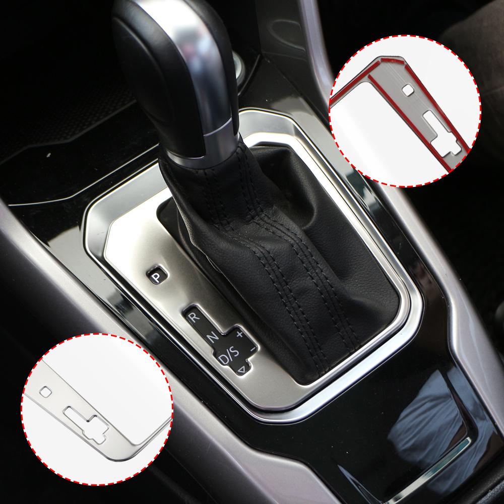 Наклейка-накладка из нержавеющей стали на панель ручки переключения передач для Volkswagen VW Troc T-Roc 2018 2019 2020 2021 AT LHD Аксессуары