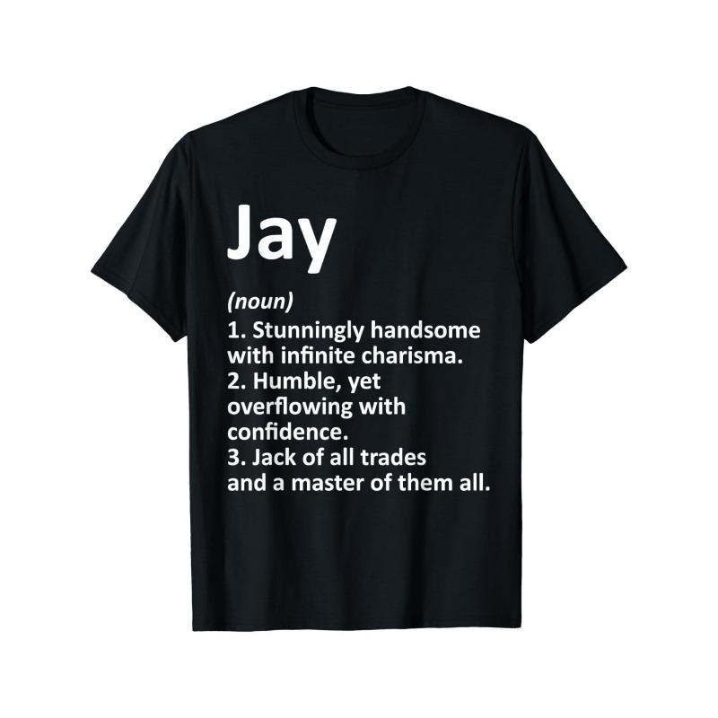 Европейские размеры JAY Определение Название Забавная Идея Подарка на День Рождения Футболка