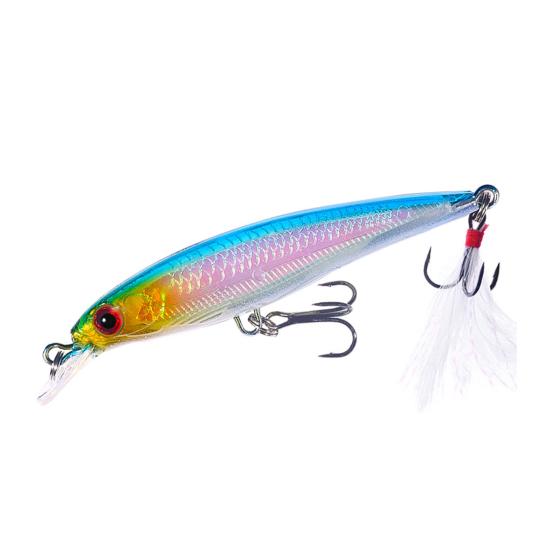 Рыболовная приманка Minnow 9 см / 6,7 г с тройными крючками, жесткая искусственная приманка, аксессуары для ловли форели и окуня в пресной и соленой воде