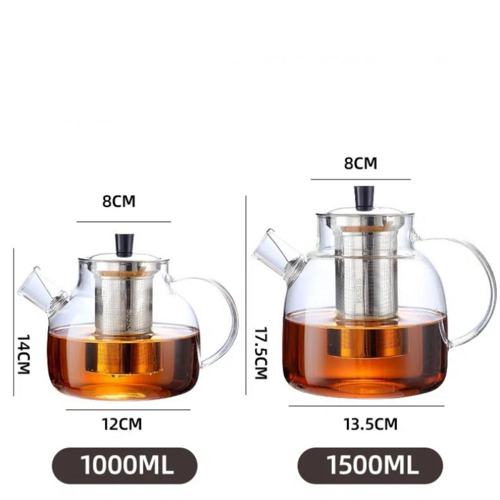 1000 /1500ml Kettle Teaware Thickened Tea Pot New Glass Teapot For Making Coffee