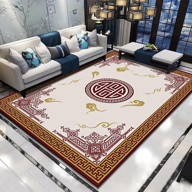 New Chinese -Style Living Room Large Area Non -Slip Carpet Printing Office Coffee Table Floor Mat Home Bedroom Study Floor Mat