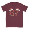 Christmas Number 67 Xmas Men's T Shirts  Novelty Tee Shirt Short Sleeve Crew Neck T-Shirt Cotton 6XL Tops