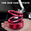 Car Perfume Diffuser Rotating Solar Air Freshener Double Ring Aromatherapy Diffuser Scent Car Decoration Interior Accessories