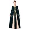 Cosplay retro European medieval suit dark green aristocratic court dress halloween suit adult stage performance costume