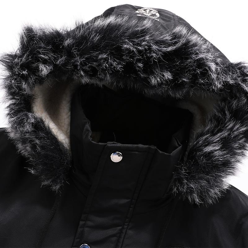 Men's Outdoor Down Padded Jacket Trend Plus Parka Jacket Large Size Padded 5XL Jacket with Hooded Slim Winter Thick Warm Coat