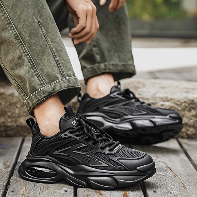 Мода Винтаж Тренд Мужские Рабочие Ботинки на Толстой Подошве Лето Новые Дышащие Повседневные Спортивные Ботинки Уличные Противоскользящие Кроссовки для Бега Zapatillas
